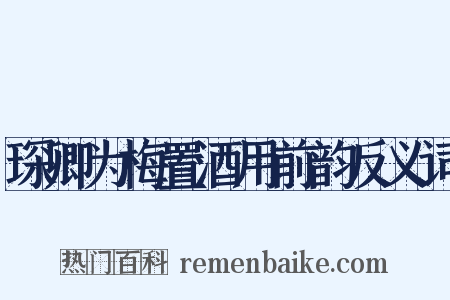 琛卿为梅置酒用前韵反义词是什么意思的图片